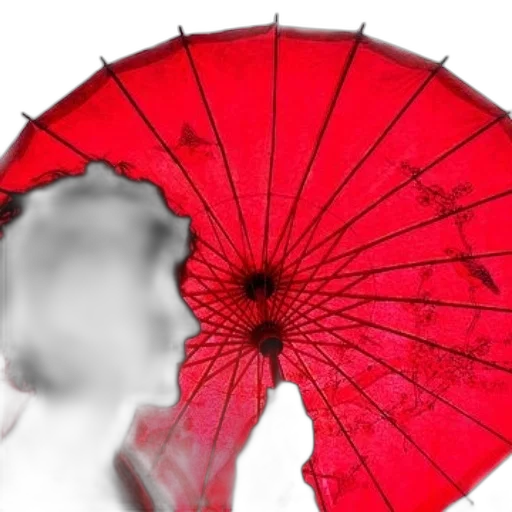 umbrella, hat, mask, face, photorealistic, 3d render, vaporwave, concept art transparent PNG cut-out