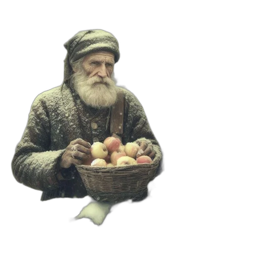 food, hat, photorealistic, 3d render, concept art, pixel art, elderly, man transparent PNG cut-out