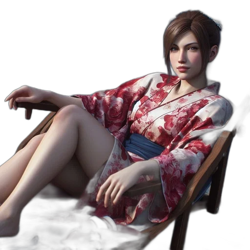 dress, face, furniture, jacket, photorealistic, concept art, 3d render, fantasy art transparent PNG cut-out