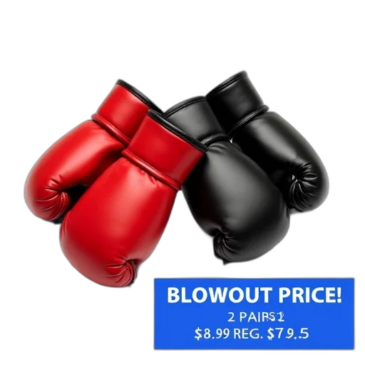 shoes, pair, red, boxing, gloves, black, displayed, white transparent PNG cut-out