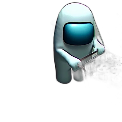 robot, staff, 3d render, pixel art, vaporwave, concept art, outer space, inside transparent PNG cut-out