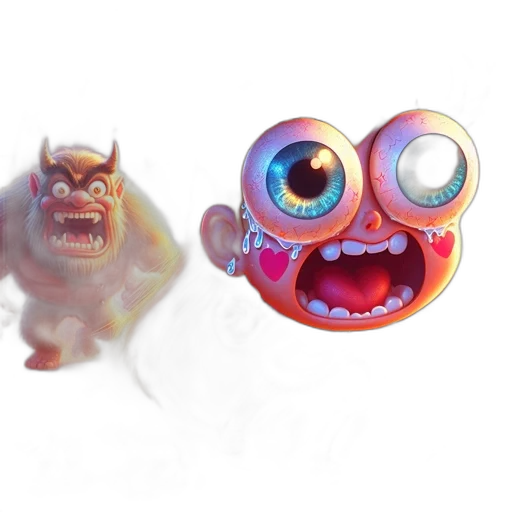 creature, concept art, 3d render, fantasy art, comic book art, animated, scene, features transparent PNG cut-out