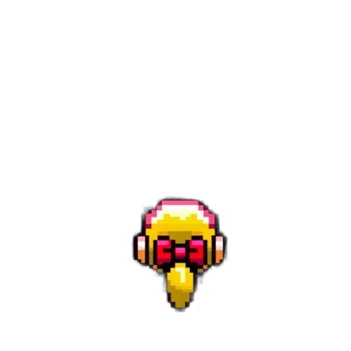weapon, robot, staff, crown, pixel art, concept art, vaporwave, golden transparent PNG cut-out
