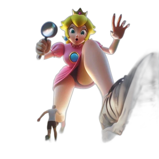 staff, weapon, crown, creature, concept art, 3d render, oversized, princess transparent PNG cut-out