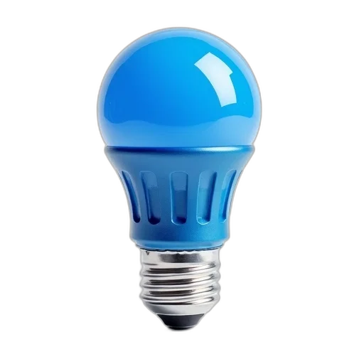 bottle, 3d render, blue, close-up, image, led, light, bulb transparent PNG cut-out