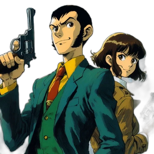 jacket, weapon, comic book art, anime, concept art, cartoon, green, two transparent PNG cut-out