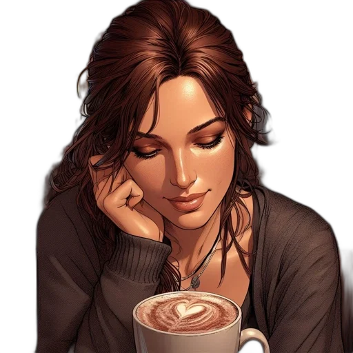 photorealistic, comic book art, fantasy art, oil painting, earth tones, intimate, portrait, shows transparent PNG cut-out