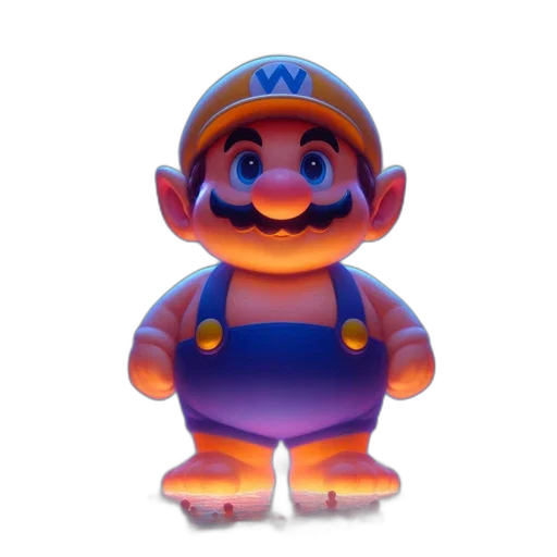 creature, animal, mask, face, 3d render, concept art, pixel art, vaporwave transparent PNG cut-out