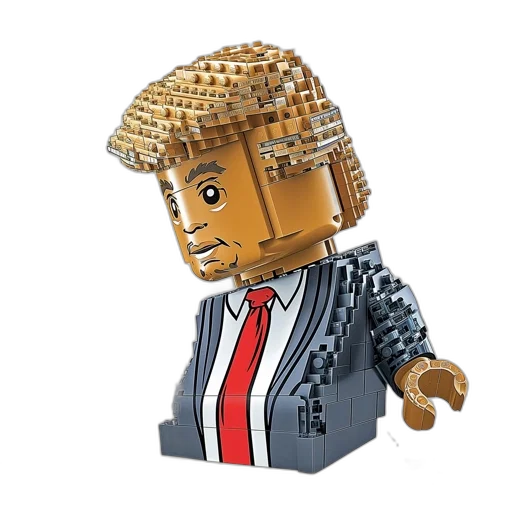 robot, crown, face, mask, 3d render, concept art, cartoon, lego transparent PNG cut-out
