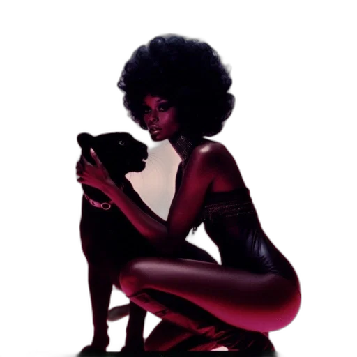 dress, animal, concept art, comic book art, pixel art, photorealistic, neon lights, dark transparent PNG cut-out