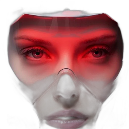 mask, face, robot, photorealistic, cyberpunk, concept art, 3d render, neon lights transparent PNG cut-out