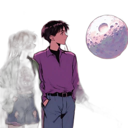 jacket, creature, concept art, watercolor, vaporwave, comic book art, outer space, underwater transparent PNG cut-out