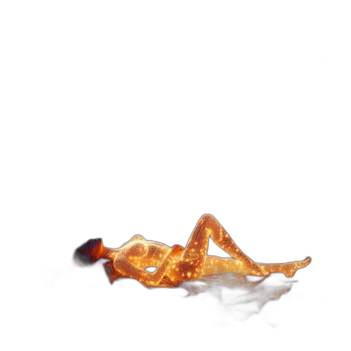 creature, hair, animal, jewelry, 3d render, concept art, photorealistic, fire transparent PNG cut-out