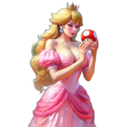 dress, crown, concept art, pixel art, fantasy art, vaporwave, pastel, red transparent PNG cut-out