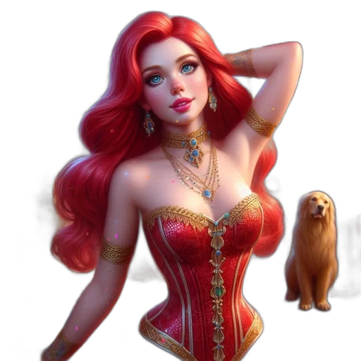 dress, jewelry, fantasy art, concept art, 3d render, photorealistic, red, inside transparent PNG cut-out