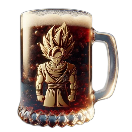 fantasy art, 3d render, concept art, pixel art, image, shows, beer, mug transparent PNG cut-out