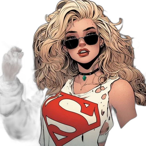 comic book art, concept art, cartoon, animated, female, character, sporting, sleek transparent PNG cut-out