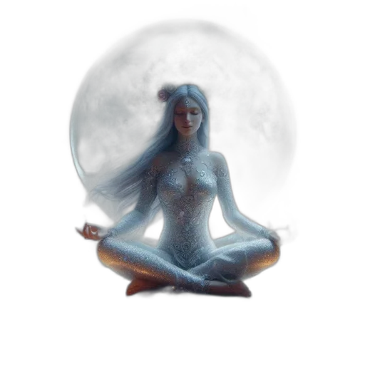 fantasy art, concept art, pixel art, 3d render, outer space, blue, enchanting, scene transparent PNG cut-out