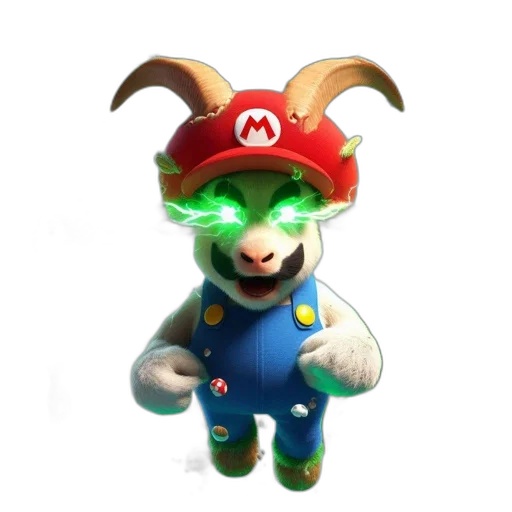 hat, animal, staff, mask, 3d render, concept art, fantasy art, pixel art transparent PNG cut-out