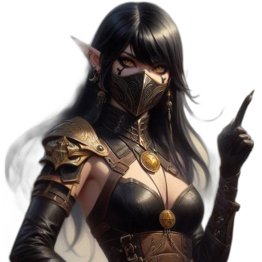 mask, face, staff, weapon, fantasy art, concept art, comic book art, photorealistic transparent PNG cut-out