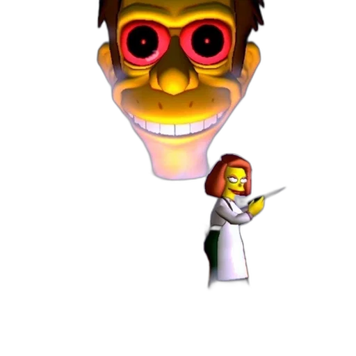mask, staff, face, concept art, 3d render, cartoon, pixel art, eerie transparent PNG cut-out