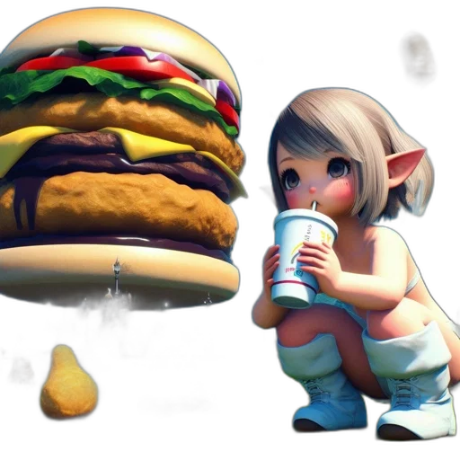 food, creature, animal, weapon, concept art, 3d render, pixel art, photorealistic transparent PNG cut-out