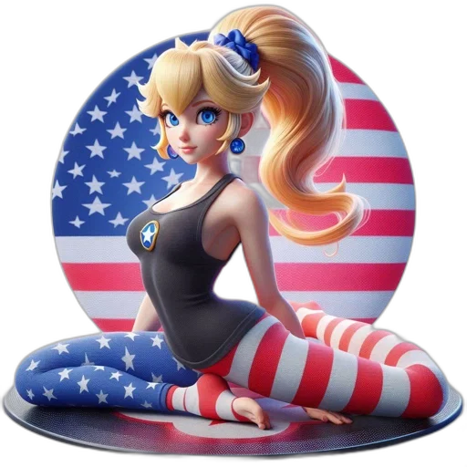 cartoon, 3d render, concept art, photorealistic, animated, character, blonde, hair transparent PNG cut-out