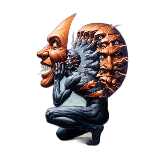 mask, face, crown, creature, concept art, 3d render, photorealistic, fantasy art transparent PNG cut-out
