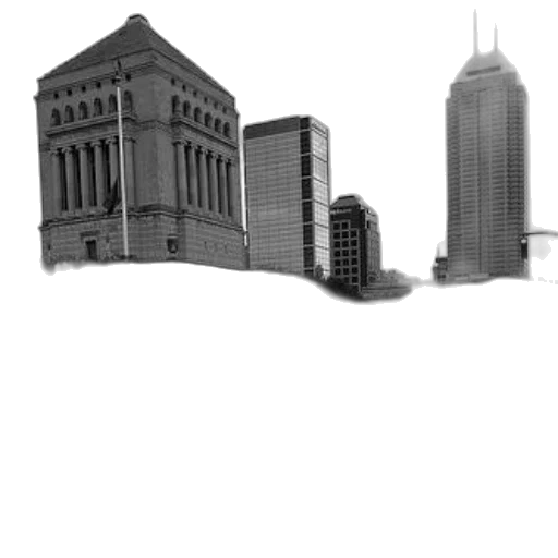 building, 3d render, concept art, photorealistic, cartoon, city street, black, white transparent PNG cut-out