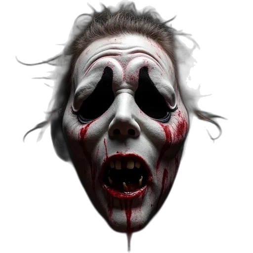 mask, face, creature, photorealistic transparent PNG cut-out
