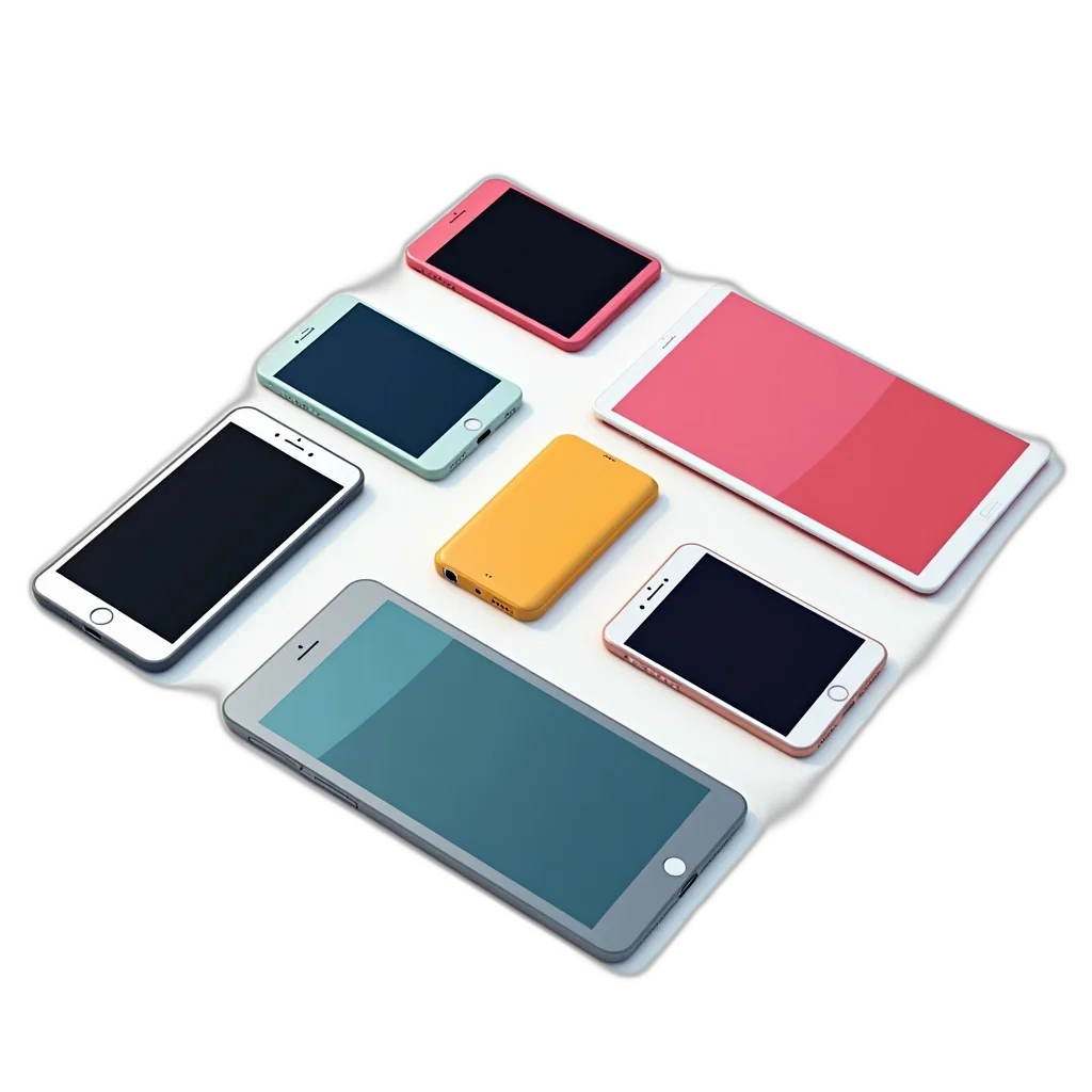 3d render, colorful, pastel, neon, monochrome, collection, modern, electronic transparent PNG cut-out