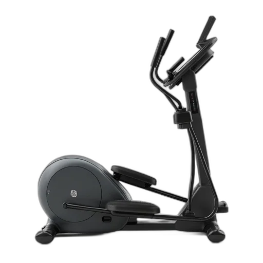 modern, black, gray, elliptical, machine, digital, display, showing transparent PNG cut-out