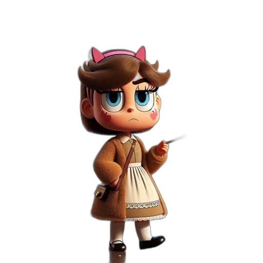 staff, dress, jacket, face, 3d render, concept art, cartoon, pixel art transparent PNG cut-out