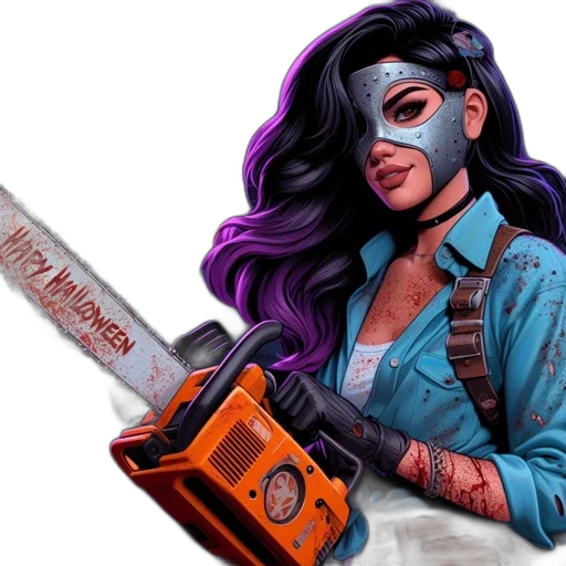 weapon, comic book art, concept art, fantasy art, cyberpunk, woman, wearing, silver transparent PNG cut-out