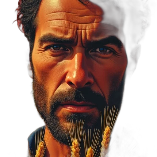 face, mask, weapon, staff, photorealistic, concept art, comic book art, fantasy art transparent PNG cut-out