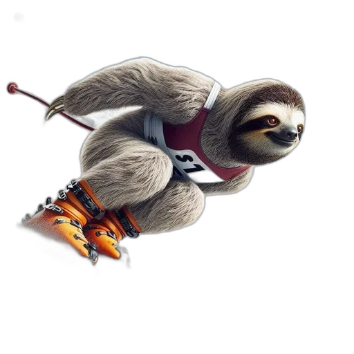 animal, staff, creature, concept art, 3d render, photorealistic, fantasy art, sloth transparent PNG cut-out