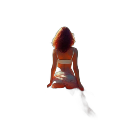 dress, hair, staff, pixel art, 3d render, photorealistic, concept art, underwater transparent PNG cut-out