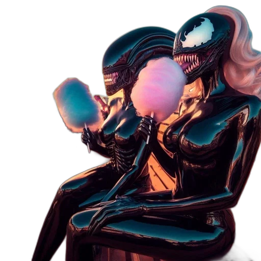 mask, robot, creature, jacket, concept art, vaporwave, comic book art, 3d render transparent PNG cut-out