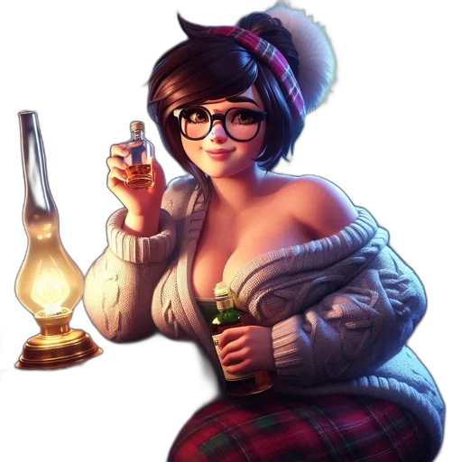 dress, staff, weapon, bottle, concept art, fantasy art, pixel art, cartoon transparent PNG cut-out