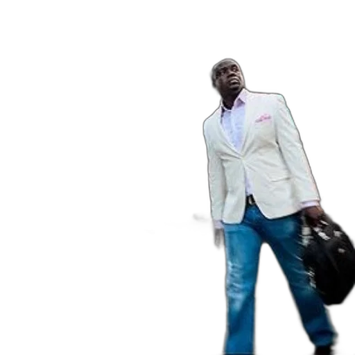 jacket, shoes, staff, 3d render, photorealistic, concept art, cartoon, man transparent PNG cut-out