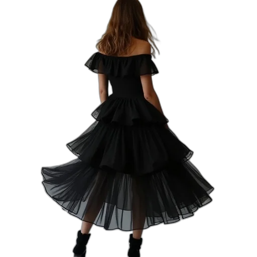 dress, photorealistic, concept art, dark transparent PNG cut-out