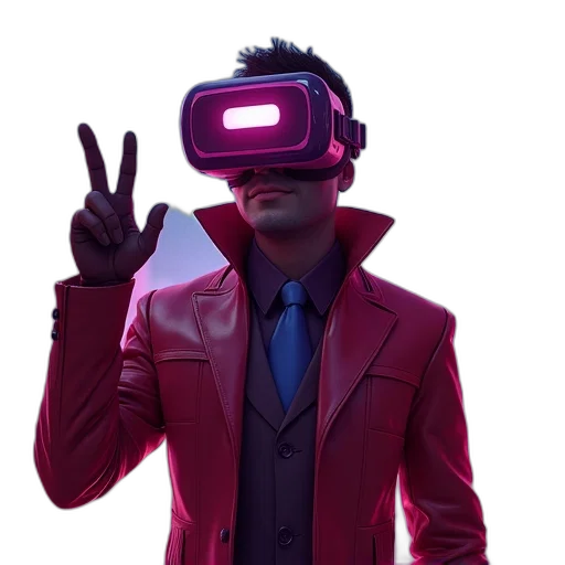 jacket, robot, mask, staff transparent PNG cut-out
