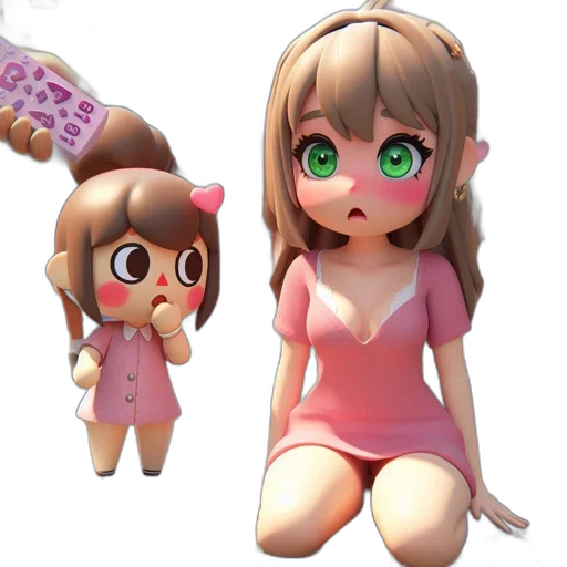creature, staff, 3d render, concept art, pixel art, anime, pastel, two transparent PNG cut-out