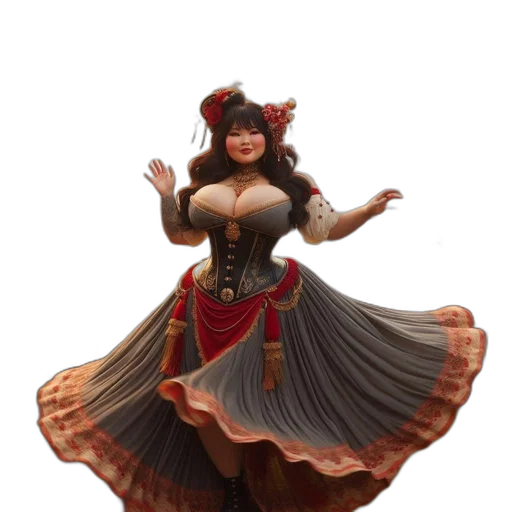 dress, staff, concept art, fantasy art, 3d render, photorealistic, woman, elaborate transparent PNG cut-out