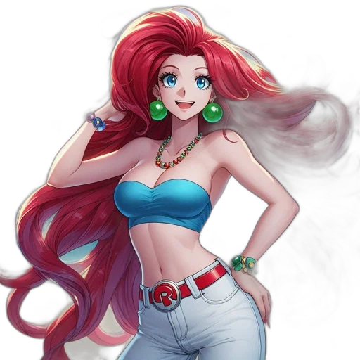 dress, jewelry, hair, concept art, fantasy art, cartoon, anime, red transparent PNG cut-out