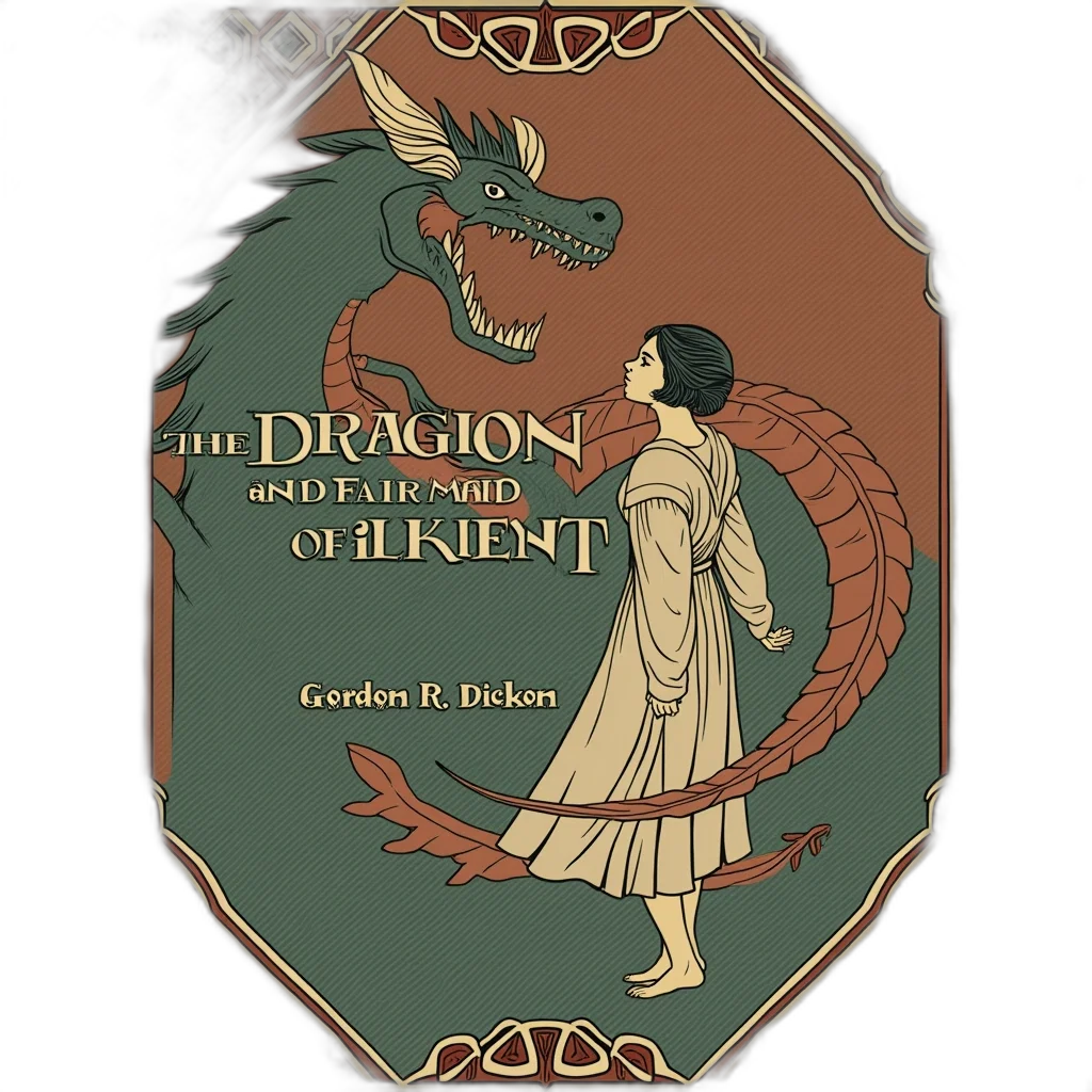 dragon, cover, audiobook, fair, maid, kent, gordon, dickson transparent PNG cut-out