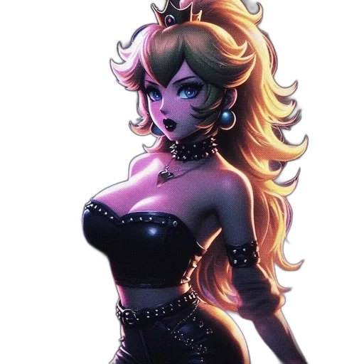 dress, crown, concept art, comic book art, cartoon, fantasy art, dark, anime-style transparent PNG cut-out