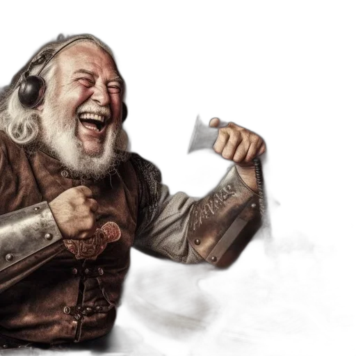sword, staff, weapon, concept art, fantasy art, photorealistic, elderly, man transparent PNG cut-out