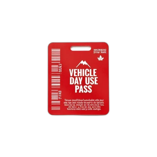 red, vermont, state, parks, vehicle, day, use, pass transparent PNG cut-out