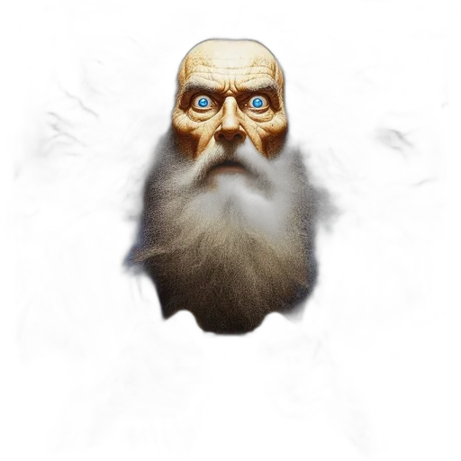 face, mask, staff, creature, concept art, fantasy art, 3d render, photorealistic transparent PNG cut-out